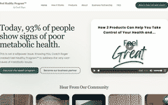 Feel Healthy Program website in a retro color preview