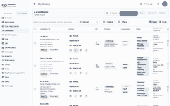 Recruina website in a retro color preview